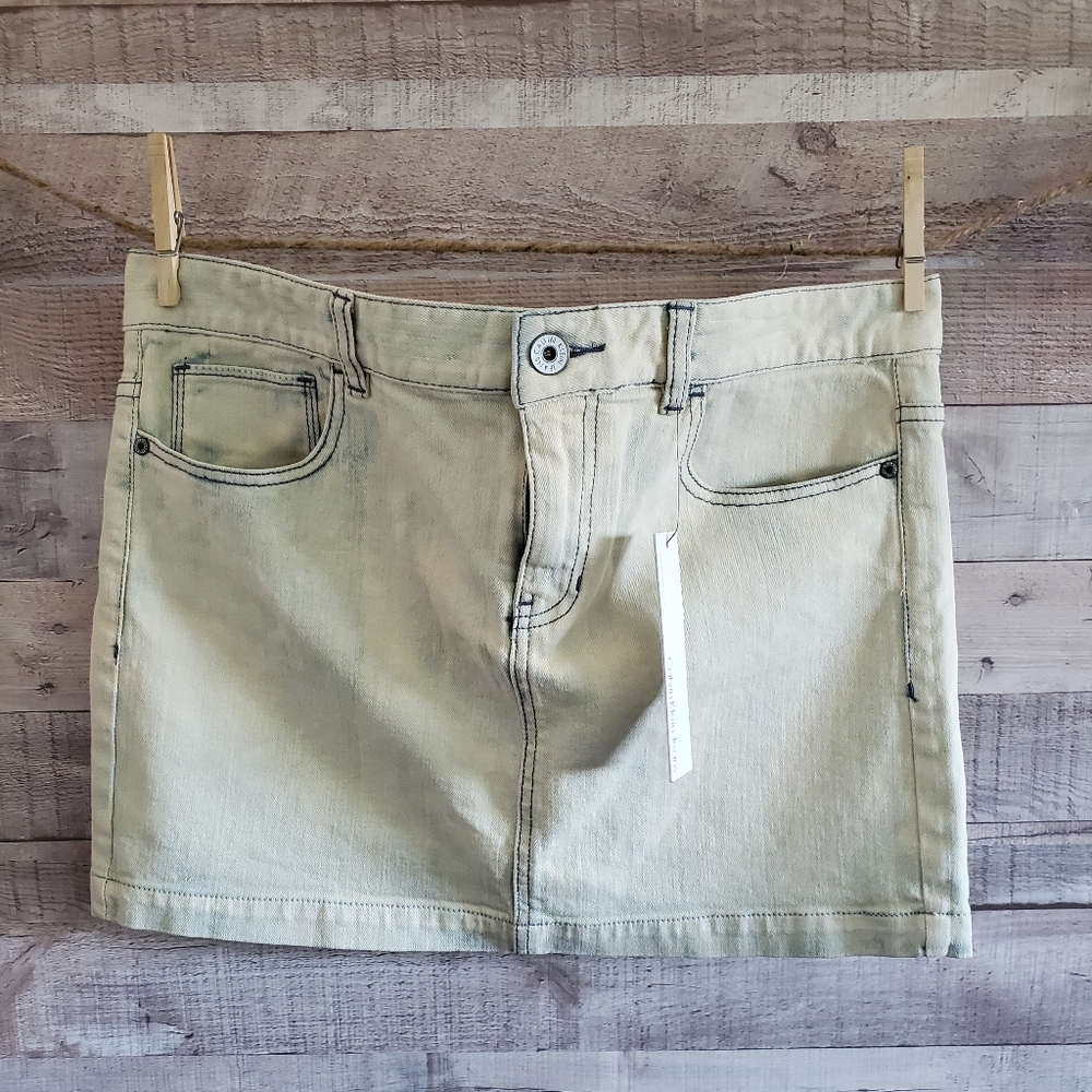 Dirty Wash Calvin Klein Denim Mini Skirt size 12 NWT